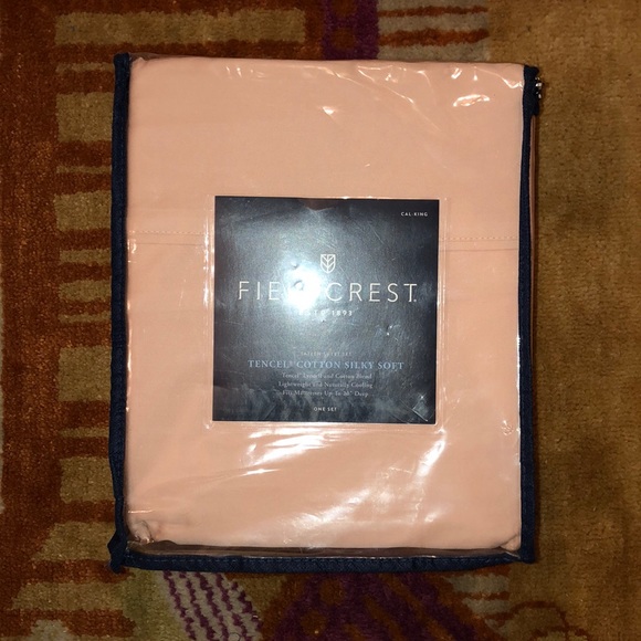 Fieldcrest Tencel Cotton Pink Sheets Cal King NIB - Picture 2 of 5